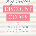 My Current Discount Codes